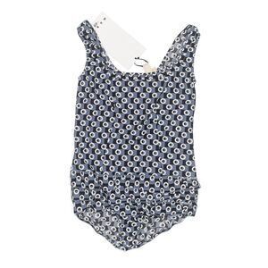 2012 MARNI at H&M Blue White Bodysuit Bathing Suit Swimsuit Swimwear - US 6
